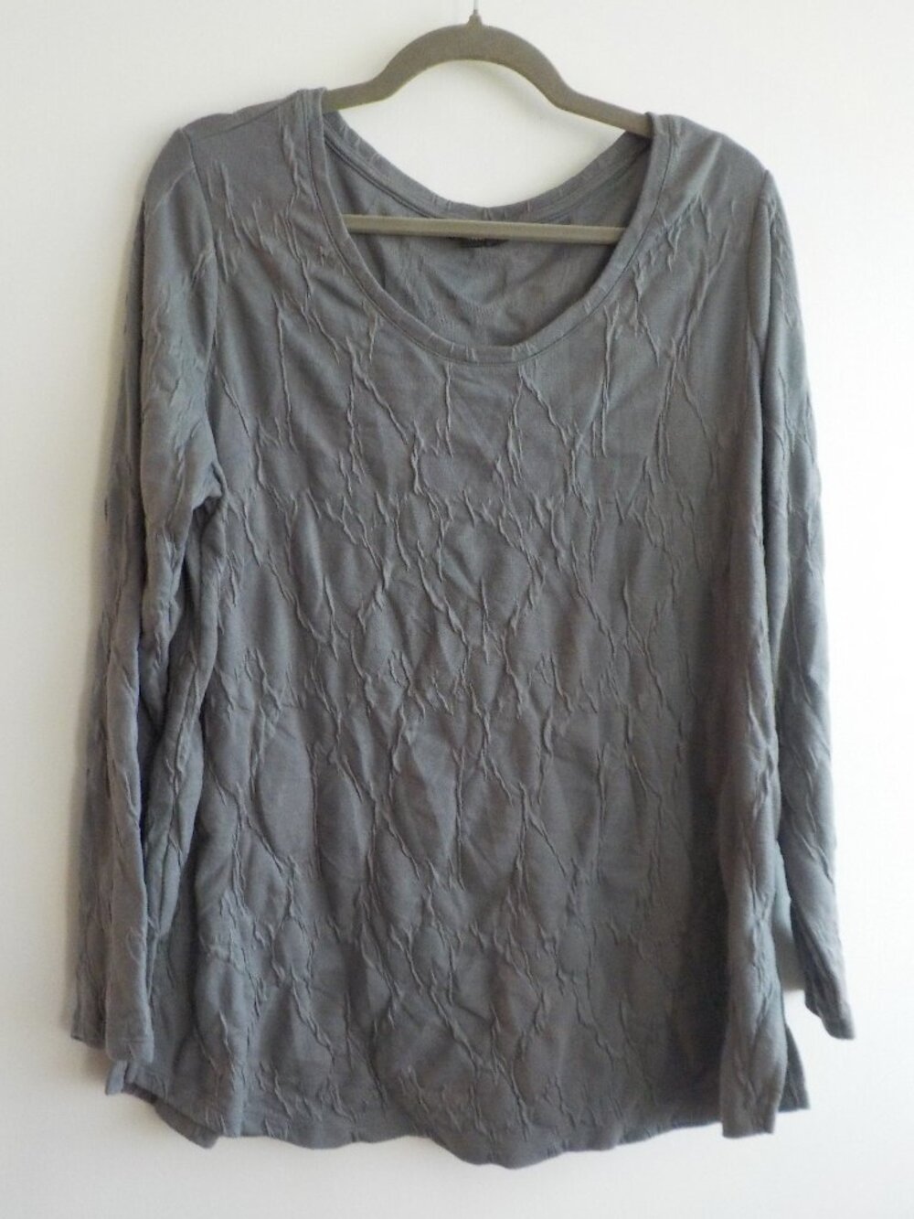 Vera Wang Sweatshirt Top - NWT - Size 0X (Large-XL) - Grey Long Sleeve (2276)